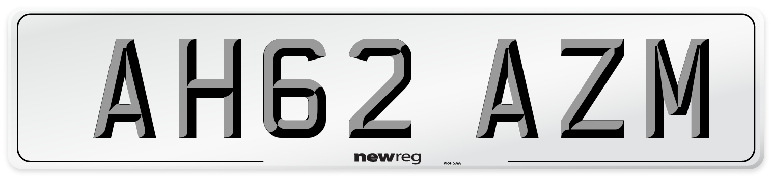AH62 AZM Number Plate from New Reg